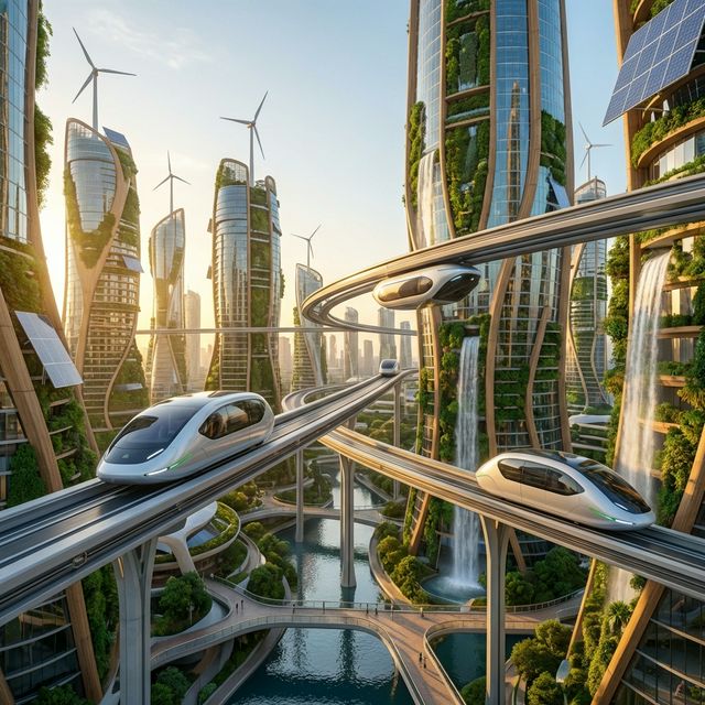 Close up of a sleek, modern electric scooter handle with a digital dashboard showing battery life and gps, blurred city background, warm lighting. No people.